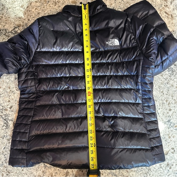The North Face Women's Shiny Dark Blue Puffer Jacket 550 count - Picture 9 of 9